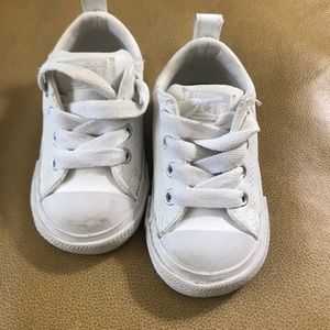 Baby leather converse